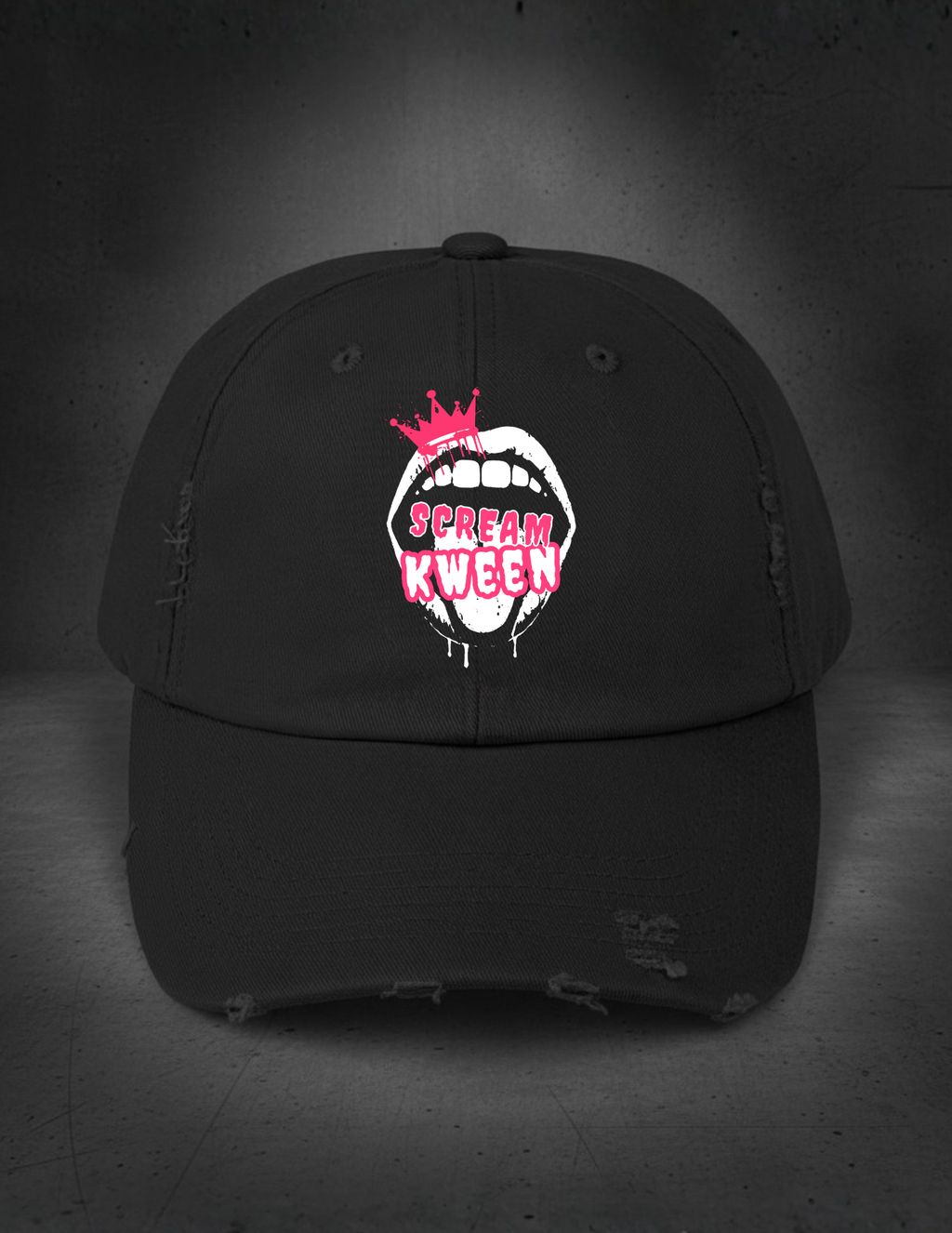 Scream Kween Distressed Cap