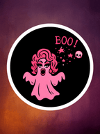 BOO! Satin Sticker - Scream KWeen