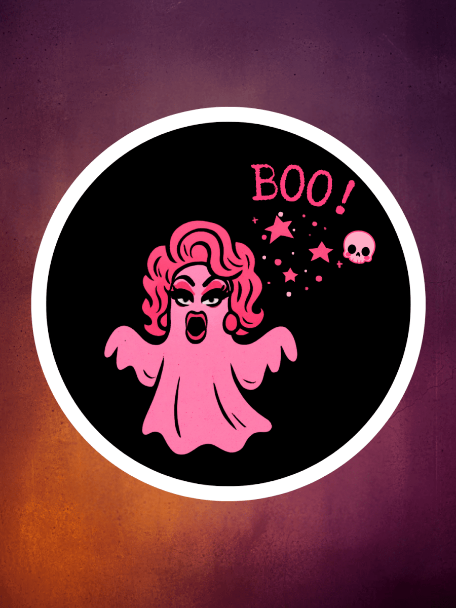 BOO! Satin Sticker - Scream KWeen