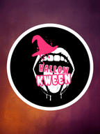 HallowKween Logo Satin Sticker - Scream KWeen