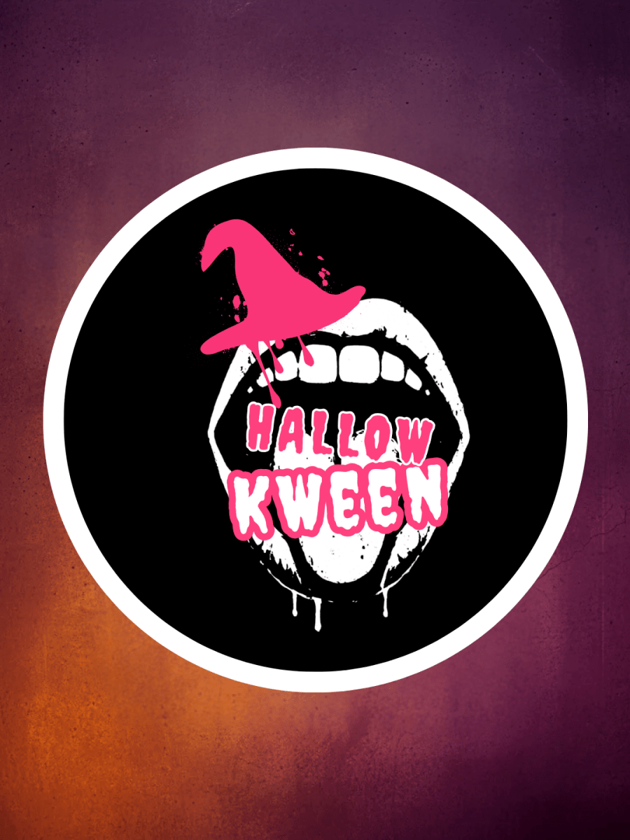 HallowKween Logo Satin Sticker - Scream KWeen