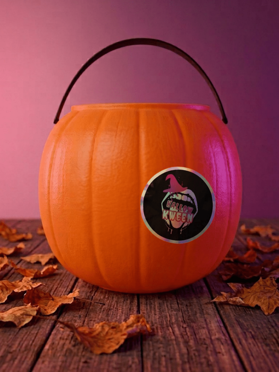 HallowKween Logo Premium Holographic Sticker - Scream KWeen