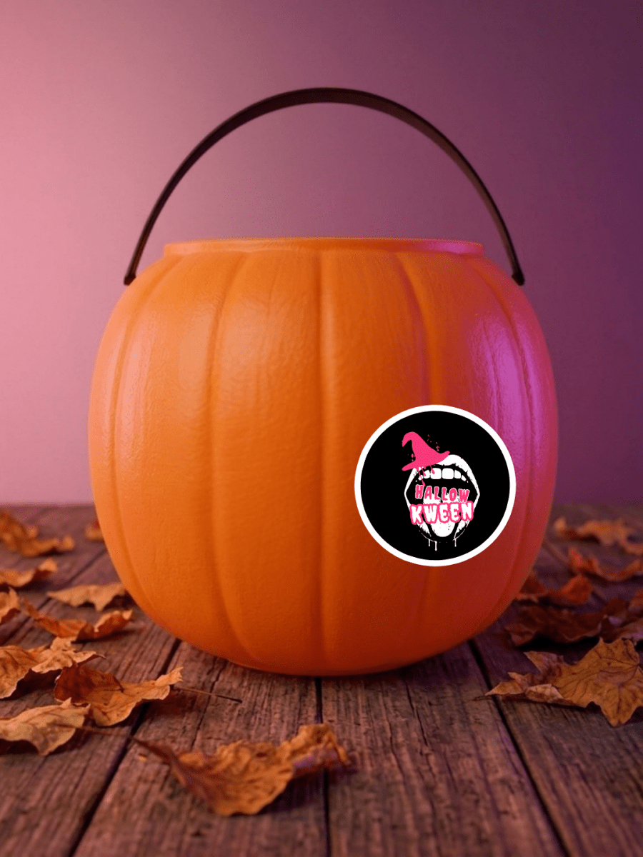 HallowKween Logo Satin Sticker - Scream KWeen