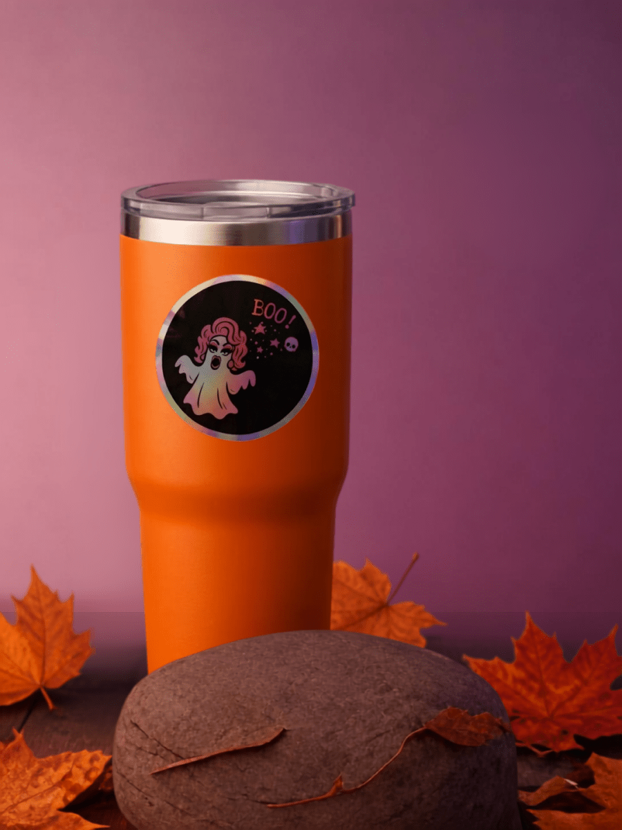 BOO! Premium Holographic Sticker - Scream KWeen