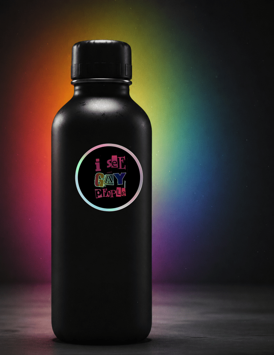 I See Gay People Premium Holographic Sticker - Scream KWeen
