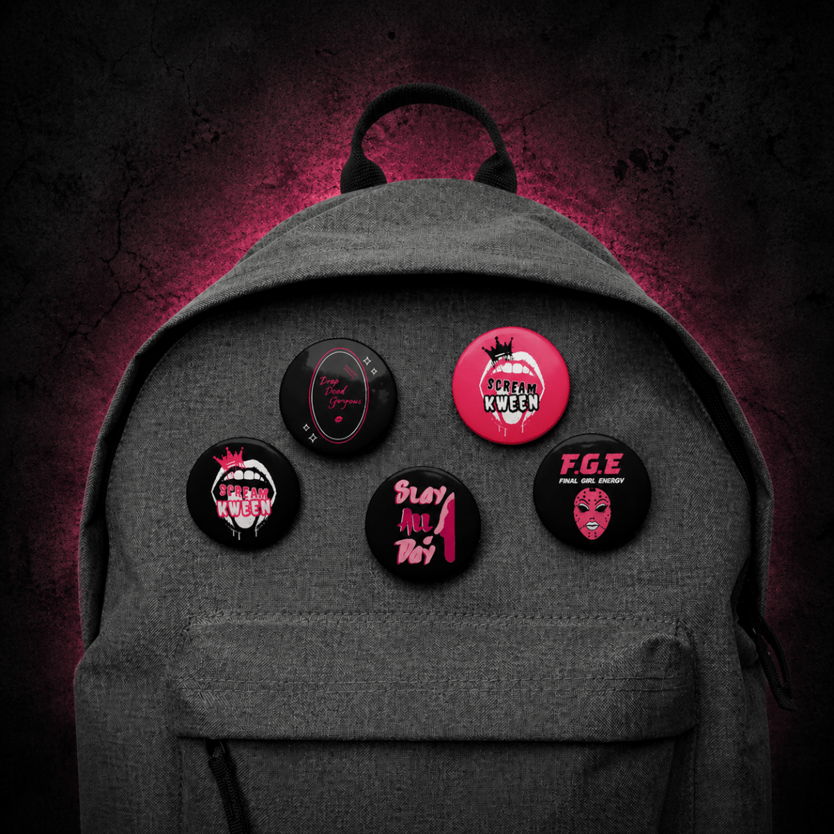 Set of Scream Kween Buttons - Scream KWeen