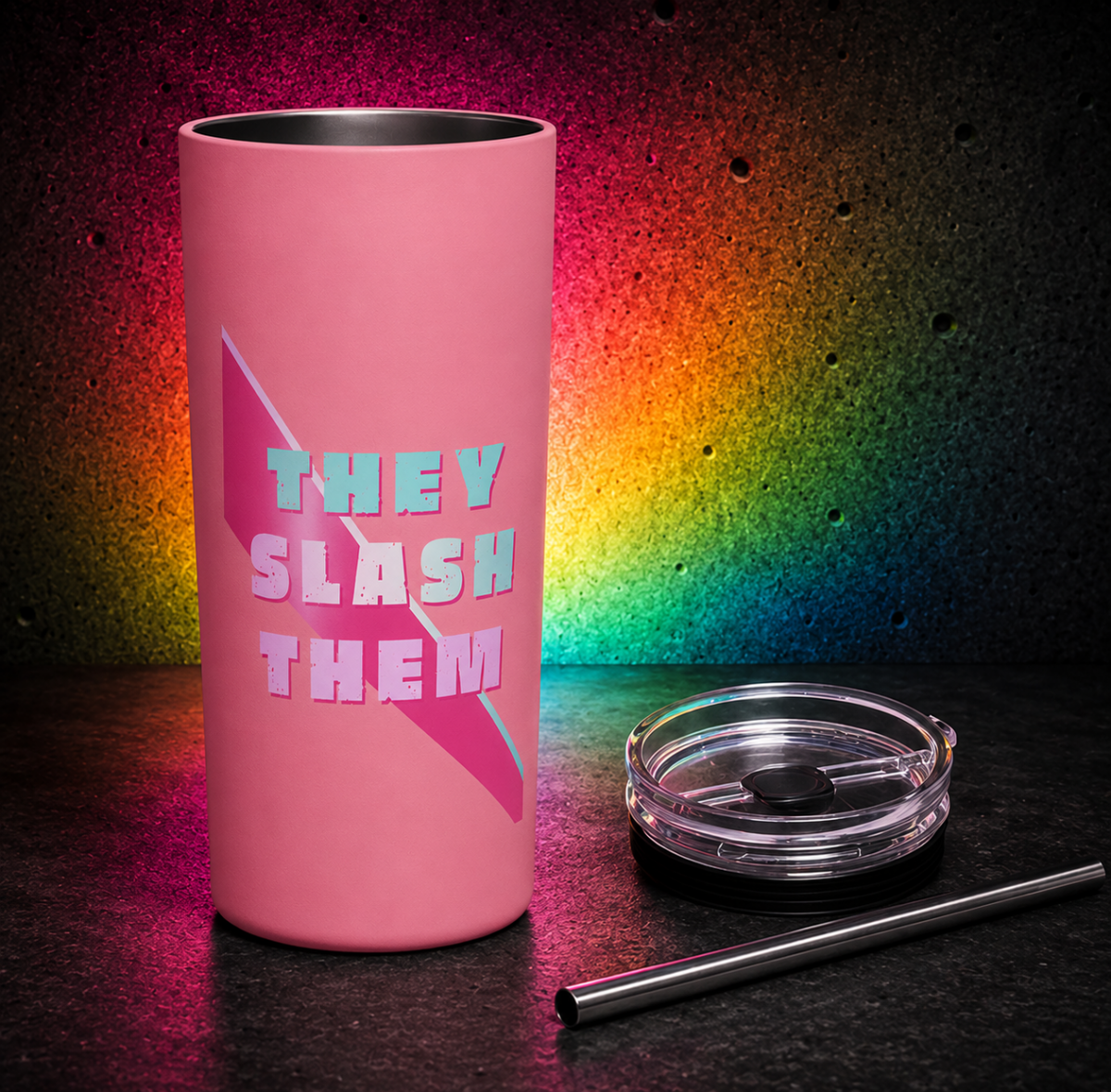 They Slash Them Tumbler - Scream KWeen