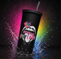 Insulated tumbler with a straw - Scream KWeen