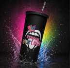 Insulated tumbler with a straw - Scream KWeen
