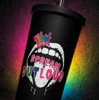 Insulated tumbler with a straw - Scream KWeen
