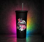 Insulated tumbler with a straw - Scream KWeen