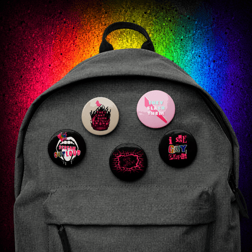 Bundle of 5 Scream OUTLoud Buttons - Scream KWeen
