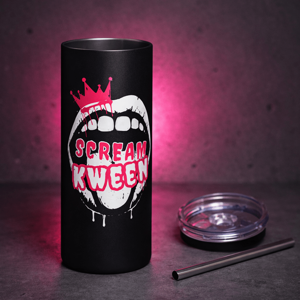 Scream Kween Logo Stainless Steel Travel Tumbler (20oz) - Scream KWeen