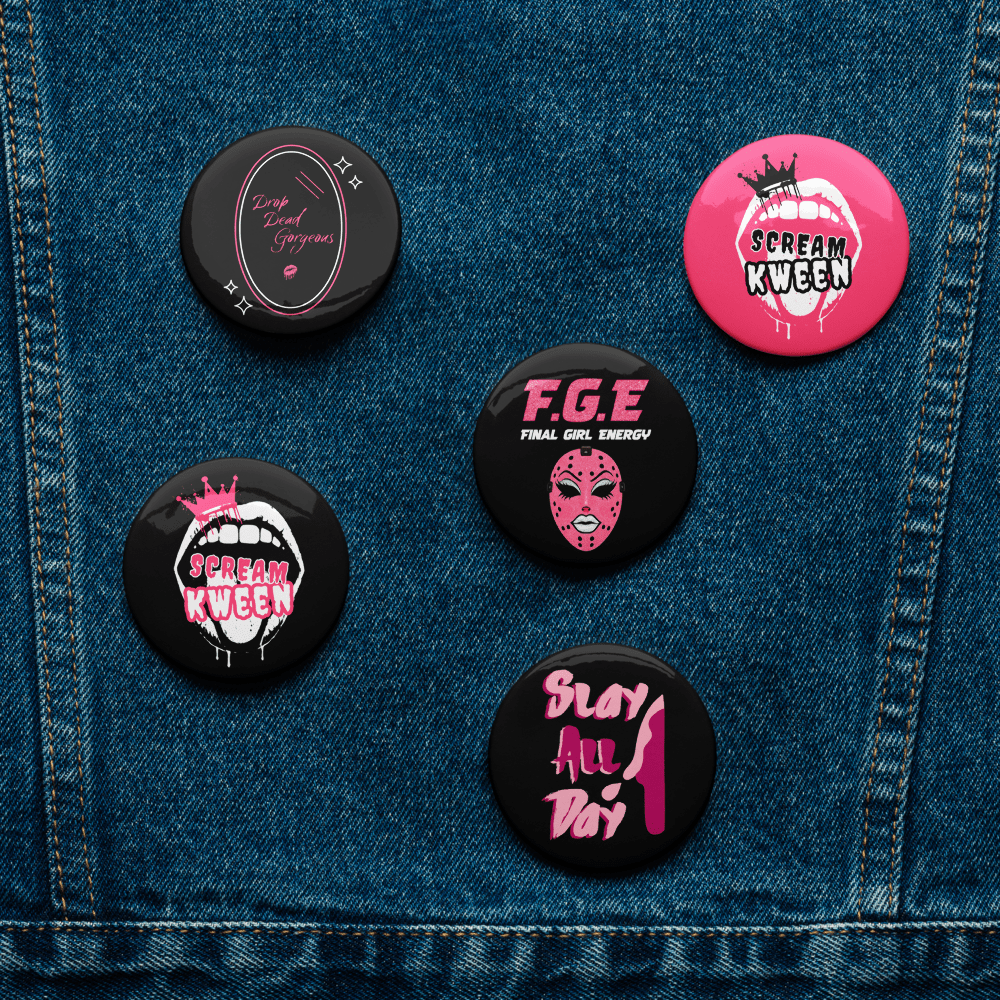 Set of Scream Kween Buttons - Scream KWeen